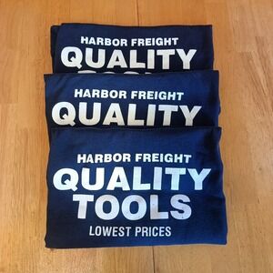 Lot Of 3 Harbor Freight Unisex Size M Navy Logo Employee Tshirts‎